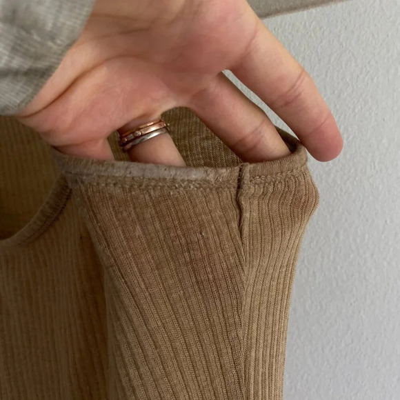 ROOTS Ribbed Knit Wool Blend Tan Tank Top Size  XS - Picture 8 of 16